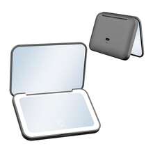 LED Makeup Mirror ,Portable Mini Vanity Mirror ,USB Rechargeable LED Lighted Travel Makeup Mirror,Pocket Mirror With Lights,Dimmable Magnifying Folding Mirror Vanity,3 Color Light Modes - White, Natural And Warm, Touch Screen Adjustable Brightness, Multifunctional Desktop Makeup Mirror, Vanity Mirror For Student Dorm, Travel, Makeup,Office, Bedroom,Christmas Best Gifts For Women - 彩色 - 查看 14