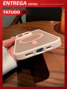 Magnetic Wireless Charging Protective Case, Frosted Translucent Shell, Shockproof Protective Case, Compatible With Apple 16 Pro Max/15/14/13/12/11 - 羅莎 - 查看 6