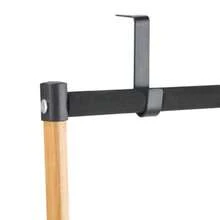 ZYLX SHOPPING – Tendedero de Puerta de Metal y Bambú | 2 Tamaños (40 cm y 95 cm) | Estante Colgante con Baldas y Ganchos - 1 nivel - Ver 5