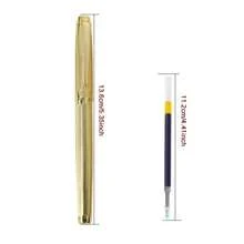 经典金色圆珠笔/商务签名及办公用奢华金属圆珠笔/高端商务礼品笔/男女皆宜的优雅书写工具/可替换笔芯