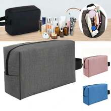 1 Waterproof Travel Toiletries Bag - Waterproof Cosmetic Storage Bag With Zipper Closure, Spacious Inner Layer Suitable For Cosmetics, Shampoo, Bath Products - Compact And Expandable Design, Side Pockets - Suitable For Travel, Outdoor Exploration, Gym, Daily Commuting - Suitable For Both Men And Women (Black/Gray), Essential For Fitness, Fashionable Appearance, Durable Material, First Choice For Frequent Travelers - Multicolor - View 1