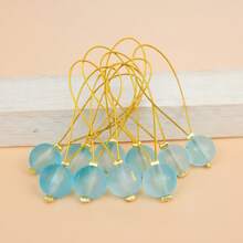10pcs DIY Knitting Tools - 10mm Frosted Glass Beads Markers, Sweater Pattern Stitch Markers, Row Counters, Closed Rings, Soft Steel Wire Positioners, Knitting Accessories For Beginners