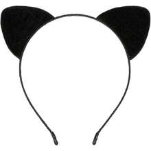 Black Cat Ear Headband Halloween Cat Ears Headband For Women Cute  Ears Furry Cat Ears Headbands For Adults,30214256 - 黑色 - 查看 1