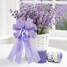 2 Rolls Lavender Wired Edge Ribbon - 2.5 Inch, 5 Yards Each, Spring Summer Lavender Grosgrain Ribbon With Wired Edge For Wedding Decor, Gift Wrapping & DIY Crafts, Mother'S Day Gift,Lavender - Lavender - View 8