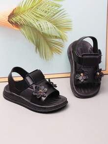 Infant Buckle Detail Casual Comfortable Sandals - Black - View 4