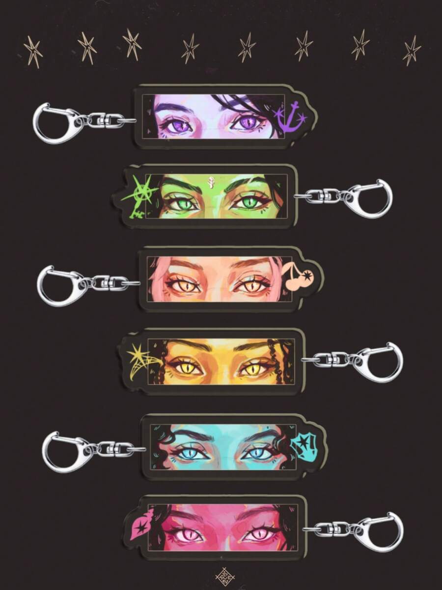 1個卡通 KATSEYE 壓克力鑰匙圈,韓系女團 Manon Sophia Daniela Lara Megan Yoonchae,包包掛飾與粉絲禮物,適合送給男友、女友、家人、老師,派對禮物及 EYEKONS 主題手機裝飾 - 彩色 - 查看 1