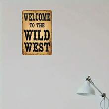 1PC 2D Flat Rustic Metal Sign Wyatt Earp Style Slogan  Wild West Vintage Print Sign Metal Wall Art Decor Humorous Retro Tin Sign Wall Art Decor, Wall Decor For BedroomGarage Kitchen Garden Decor, Home Decor Gift Ideas - 彩色 - 查看 7