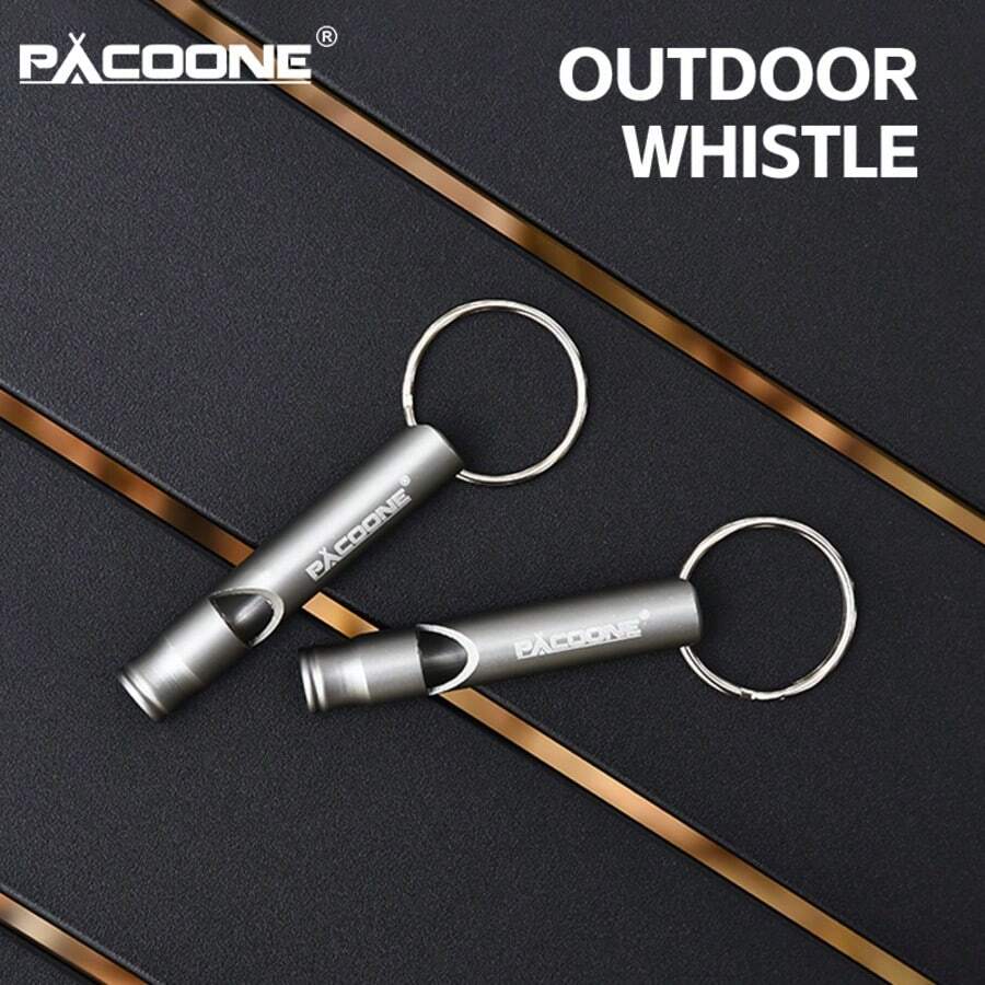 PACOONE 2个铝合金户外求生哨 - 彩色 - 查看 1