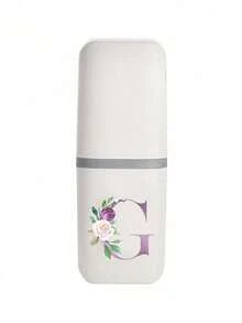 Estojo Portátil para Escova de Dentes com Estampa Floral Roxa A-Z, Mantenha sua Escova de Dentes Limpa e Pronta para Levar! Porta-Escovas de Dentes de Viagem, Tampa Portátil para Copo de Escova de Dentes, Adequado para Viagens, Camping, Viagens de Negócios e Escola, Copo Multiuso para Escova de Dentes, Copo de Lavagem de Viagem, Kit de Armazenamento de Escovas de Dentes e Artigos de Higiene, Caixa de Armazenamento Minimalista para Artigos de Higiene, Itens Essenciais de Viagem, Acessórios de Banheiro, Itens Domésticos e Suprimentos de Armazenamento