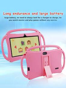 Qetupa 3pcs 7-Inch Kids Tablet, 32GB ROM, 3GB RAM, Android 13.0, 2.4G WiFi, GMS, Eye Protection, Camera, Parental Control, Pre-Installed Apps, Educational Games, Rechargeable Battery, Fun Design, Durable Plastic Shell (Adapter Not Included)