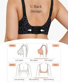 Popilush Wireless Bras Women Seamless No Underwire Push Up Bra Supportive Deep V Bralette Everyday Comfortable T-Shirt Bra - 綠色 - 查看 10