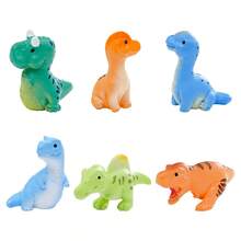 6件套创意逼真霸王龙恐龙动物可爱串珠DIY装饰配件迷你汽车/桌面摆件 - 彩色 - 查看 2