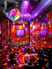 Colorful LED Mini Stage Light - USB Powered, Rotating Magic Ball For KTV & Christmas Deco - Multicolor - View 5