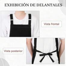 Heavy-Duty Aprons 2 Packs, 100% Hand-Stitched Fabric, Multi-Pocket Design, Adjustable Shoulder And Neck, Suitable For Kitchen, BBQ, Coffee Shop, Hairdresser, Carpenter, Painter - Multicolor - View 6