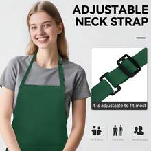 NLUS 2 Pack Kitchen Aprons With 2 Pockets For Women Men, Chef Aprons For BaFKing BBQ CooFKing, Green,Green - Green - 查看 5