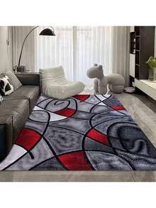 1pc Modern Abstract Area Rug - Geometric Pattern Design, Suitable For Living Room, Bedroom Or Cafe, Living Room Carpet - Multicolor - View 6