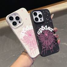 This Is A Single-Pack Of Spider Web Pattern Phone Cases, Featuring A Simple And Stylish Design. It Is Compatible With IPhone 11/12/13/14/15/17/Air/Pro/Plus/Pro Max And Is Suitable As A Gift For Friends Or For Special Occasions Such As Valentine's Day. - Hồng - Xem 7