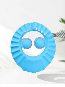 1pc Adjustable Shampoo Cap, Ear Protection Bath Cap, Shower Cap, Bathroom Decor, Multiple Colors Available, Suitable For Back To School Season, Shampoo Protection Bath Cap - Multicolor - View 4