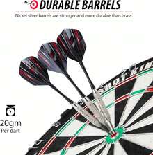 Fat en un Frasco de los Dardos:Dardos de Punta de Acero con Recipiente de Almacenamiento/Viajes, 19 Gramos (Paquete de 15, 21 y 27 Dardos) - Tarro con 15 dardos - Ver 9