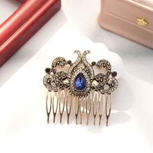 1 pezzo Pettine per capelli da donna in stile ottomano vintage, con motivo floreale traforato, accessorio per capelli classico nepalese, adatto per festival tradizionali arabi