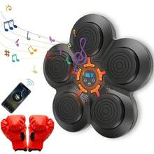 Máquina De Boxeo Karate Musical Bluetooth Inteligente Color - Equipo de boxeo y lucha equipado con conexión Bluetooth inteligente, versión mejorada unisex, con completo equipamiento. Este equipo de entrenamiento fitness montado en la pared y ahorrador de espacio es adecuado para uso familiar, y una excelente opción para regalar en Navidad, Año Nuevo, Acción de Gracias y otros festivales. - Negro - Ver 3