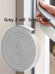 1/2/3Rolls Door Window Sealing Strips Self-Adhesive Insulation Foam Tape Sponge Door Gap Soundproof And Dustproof Windproof Plastic Steel Window Self Adhesive Type Sound-Proof Door Window Foam Noise Insulation Excluder - Multicolor - View 21