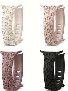 4 Packs Sport Band For Compatible With Apple Watch Series 11/10/9/8/7/6/SE/SE2/Ultra 3/2/1 38mm 40mm 41mm 42mm 44mm 45mm 46mm 49mm - Active Breathable Soft Silicone Straps, Elegant Fashion Gift Set - Multicolor - View 9