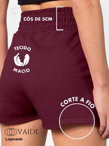 Kit 3 Peças Short Básico Liso Bolsos Cordão Falso Bermuda Verão Calor - Azul Marinho, Azul BB e Branco - Visão 5