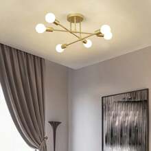 Modern Minimalist Branch Chandelier, Nordic Style Living Room Lamp, Large Hall Main Light, American Country Industrial Bedroom Dining Room Lighting Fixture - Multicolor - View 5