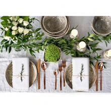 Cloth Dinner Napkins Set Of 12 Cotton Flax Fabric With Lace 20x20 Inch - Washable Fall Colors Table Linen Napkin For Christmas, Than1ks 1giving, Wedding, Cocktails Or Everyday Use - White,20inchx20inch(Setof12),WhiteLace - 白蕾絲 - 查看 7