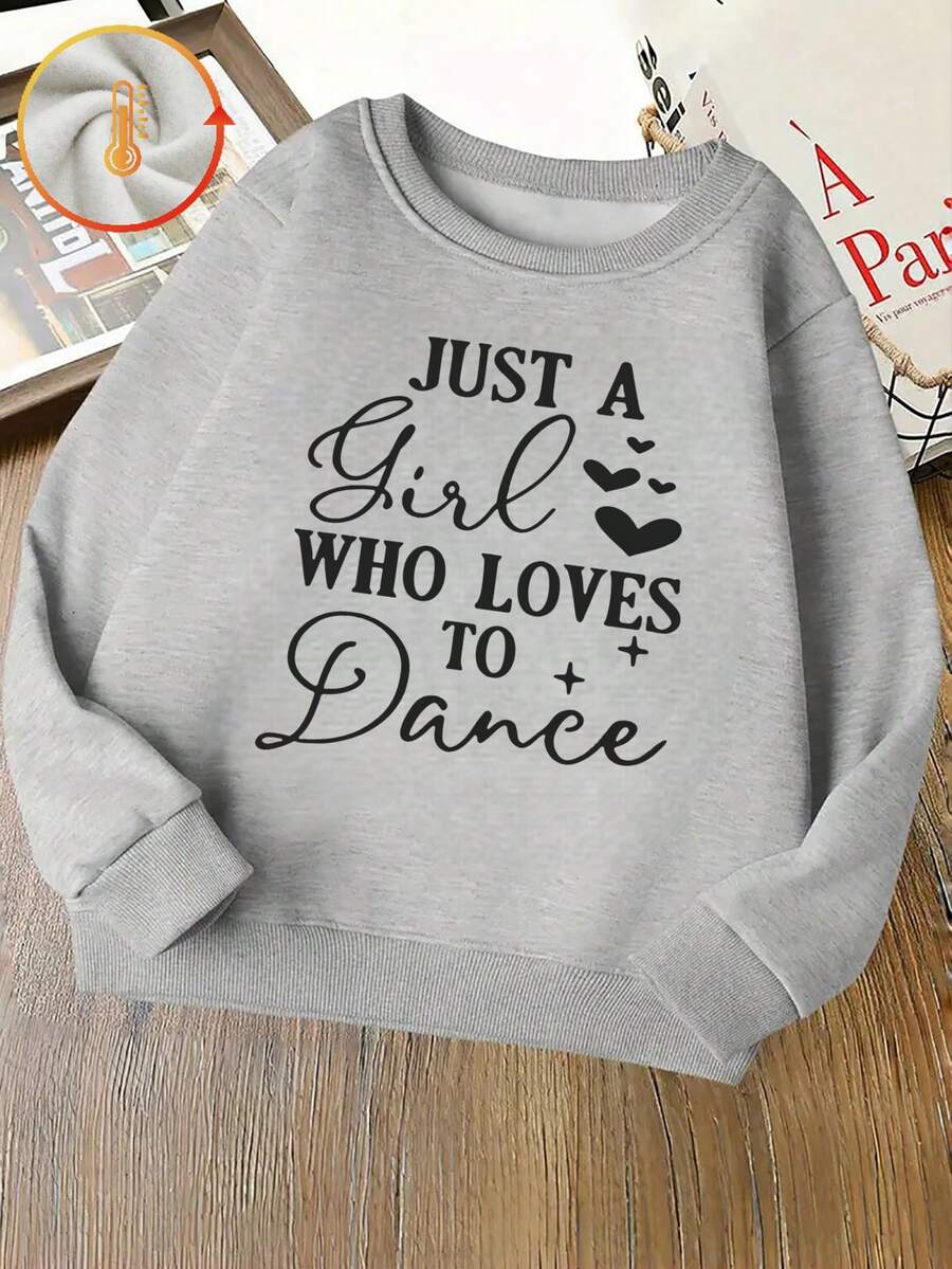 这款印有“Just A Girl Who Loves To Dance”字样的保暖抓绒内衬少女圆领宽松长袖棉质卫衣,适合秋冬季节穿着。休闲/学院风穿搭、家庭聚会、春假、节日庆典等场合皆宜。俏皮的设计,也适合春季、夏季、情人节、嘉年华、派对、海滩、婚礼和健身房等各种场合。 - 花灰 - 查看 1