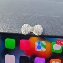 1件装汽车中控台装饰后视镜3D蝴蝶结，可爱汽车配件，奢华DIY，多用途挂饰，可作手机/包包/钥匙扣装饰，DIY汽车内饰装饰：水钻蝴蝶结豹纹化妆镜装饰，汽车贴纸，猫咪图案，圣诞礼物，女士汽车内饰配件，粉色汽车配件，送给年轻人的礼物，情人节礼物，送给伴侣的礼物，送给男士的礼物，送给女士的礼物，婚礼配件 - A - 查看 3