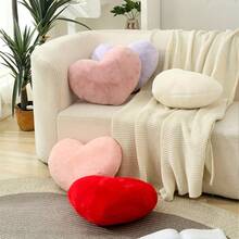 1PC Heart-Shaped Plush Pillow Soft Fluffy Pillow Sofa Bed Decorative Pillow Love Pillow Heart-Shaped Pillow Chair Cushion Chair Seat Cushion Office Supplies Chair Pillow Gaming Chair Office Chair Desk Accessories Office - Multicolor - View 11
