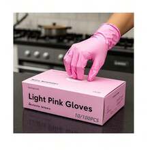 100-Ct Box 4mil Cherry Blossom Disposable Gloves Latex Free Gloves For Cleaning Nail Tattoo Hair Salon Garden Beauty Salons, Tattoo Artists, Estheticians, Hair-Dyeing, Hair-Styling, Epoxy & Resin Work Gloves, Powder-Free Great For Home, Office, And Professional Uses - 淺粉色 - 查看 11