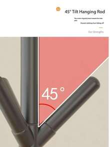 2025 6-Hook Minimalist Garment Rack - Plastic Material, Suitable For Indoor Decor To Hang Light Small Items, Lightweight Coat Rack, Suitable For Hanging Light Clothes, Hats, Bags, Coat Rack, Garment Rack, Quick Installation