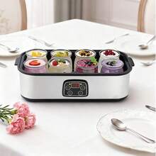 Yogurtera inteligente con termostato y capacidad para 8 tazas, diseño compacto, específicamente diseñada para la fermentación probiótica. Cuenta con fermentación a temperatura constante con temporizador incorporado, sencilla y fácil de limpiar. Incluye tarros de cristal sin BPA gratuitos para preparar yogur, kéfir y natto caseros. - Tipo de Enchufe A USA (110-127V) - Ver 2