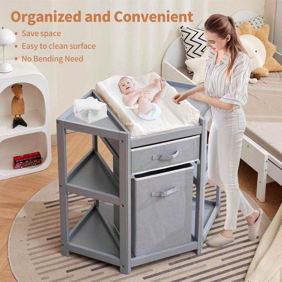Baby Changing Tables - Grey - View 1