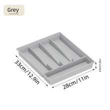 Organizator de divertisment pentru sărbători - Tavă cu mai multe compartimente pentru depozitarea tacâmurilor și accesoriilor de Crăciun, Cutie cadou impermeabilă, ușor de curățat (3 culori elegante) - Multicolor - Vizualizare 10