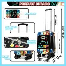 ¡RecomendadoInprof - Juego de maletas para niños, equipajes para niños y niñas, Negro -, 40.64 cm¡Top de Temporada - Muy - Ver 3