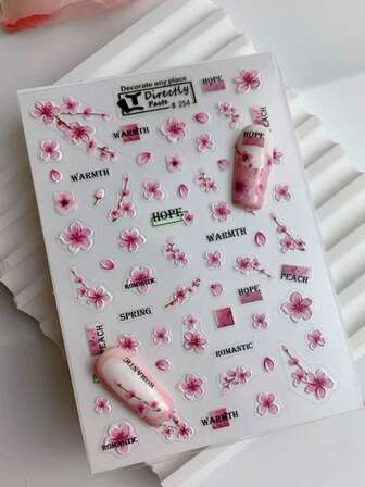 2 st nagelkonstklistermärken med fjärils- och blommönster, för nageldesign, strass, 5D självhäftande, nagelkonsttillbehör för kvinnor, nagelestetik