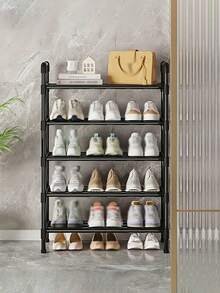 1 Multi-Layer Simple Shoe Rack, Multifunctional Large-Capacity Storage Rack, Easy To Load And Unload, Save Space, Home Organization Shoes And Boots Storage Sundries, Suitable For Corridors, Closets, Living Rooms, Bedrooms - 彩色 - 查看 5