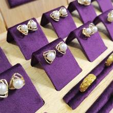 Bamboo And Wood Jewelry Display Stand Velvet PU Leather Ring Stud Necklace Pendant Bracelet Storage And Display Stand - Bamboo and Wood Set - View 7