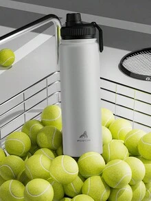Powcan 26oz insulated stainless steel sports water bottle with spout and handle lid, wide-mouth bottle, double-wall stainless steel, leak-proof design, suitable for sports, outdoors, travel, school, and office - 白色 - 查看 8