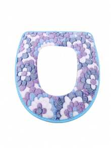 1个防水通用花瓣形马桶座垫，座垫，粘扣式座套，家用马桶座垫 - 彩色 - 查看 11