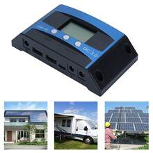 Controlador de carga solar MPPT de 60 A con pantalla LCD, doble USB, múltiples modos de control de carga, controlador solar MPPT de 12 V y 24 V, pantalla LCD autoadaptativa, regulador universal para paneles solares de 60 A, múltiples protecciones y alta estabilidad. - Negro - Ver 5