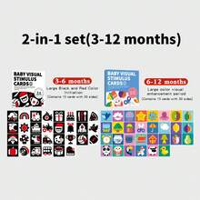 15张/盒 黑白卡片，30种不同图案，婴儿视觉刺激黑白卡片，早教训练卡，儿童视觉追踪训练卡和视觉刺激卡，高对比度儿童视觉刺激，学习卡片礼品 - 早教視覺激發卡 - 查看 12