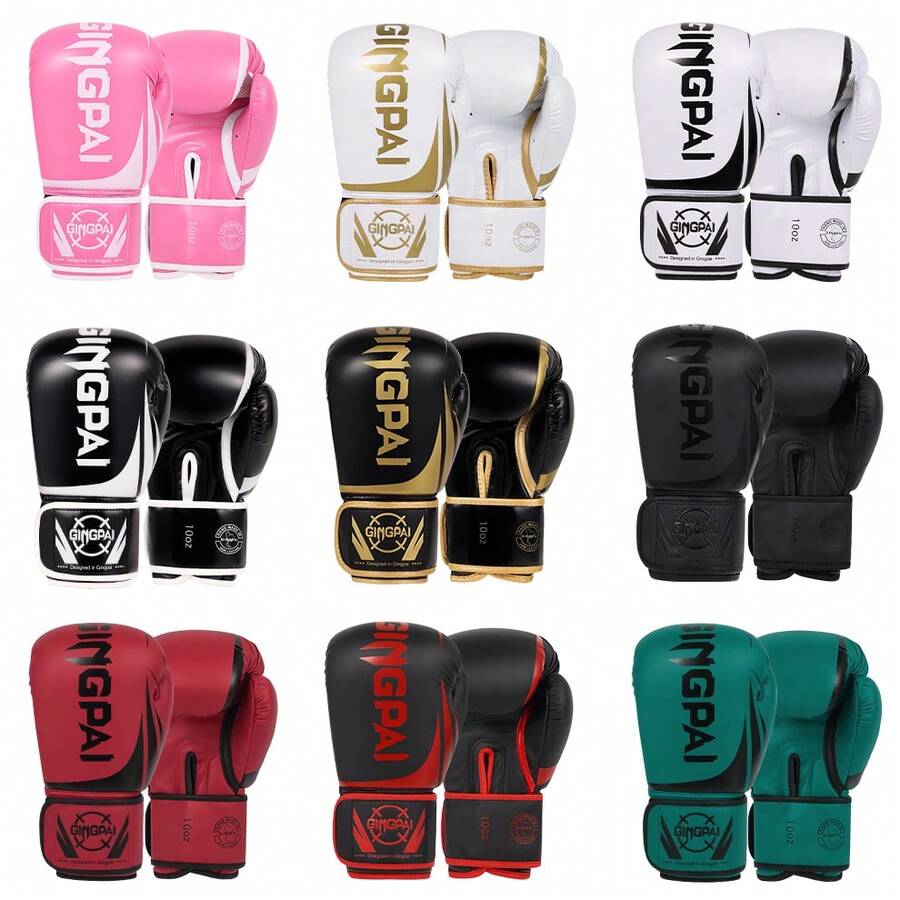 GINGPAI Găng tay đấm bốc chuyên nghiệp cho trẻ em tập Kickboxing, Muay Thái, MMA, Găng tay đấm bốc thoáng khí cho nam và nữ