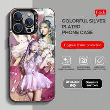 Funda de teléfono hermosa de la cantante coreana I- liz, negra IMD, colorida y plateada, adecuada para 17 16 15 14 13 12 11 Pro Max - Z6 - Ver 9