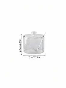 1pc Acrylic Spice Jars With Lids & Spoons, Transparent Kitchen Storage Containers For Salt, Pepper, And Seasonings, Modern Kitchen Decor, Easy-To-See Spice Organization, Kitchen Storage Solutions | Modern Kitchenware, Back To School Supplies - Multicolor - View 14