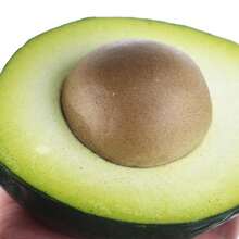 1个仿真牛油果，半个假水果，幼儿园教育用品，家居餐厅派对圣诞节摄影装饰